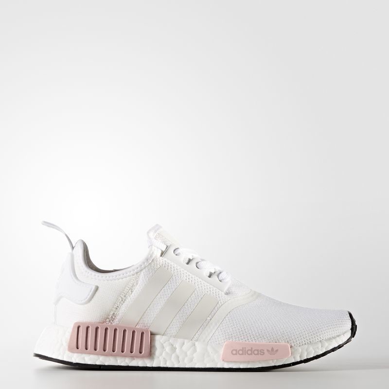 Adidas nmd womens white with pink sale